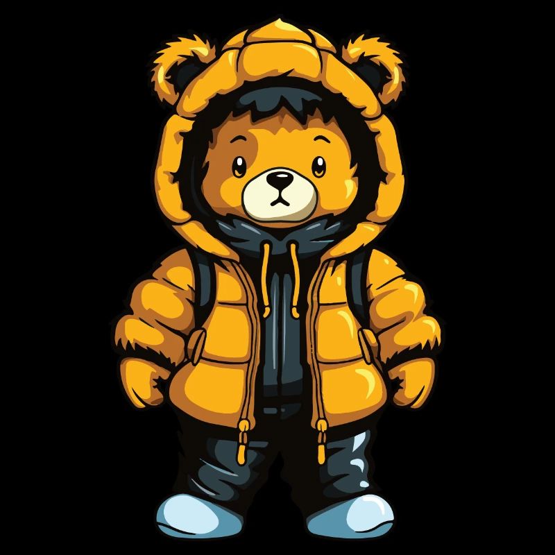Bear Winter Comic Cute