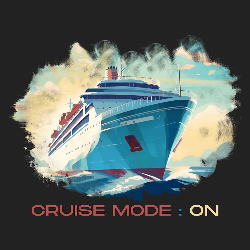 Cruise mode enabled. A stylish pattern for holidays.