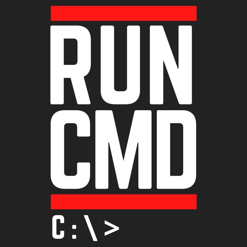 Run CMD Lustiger Spruch Informatik Nerd Code