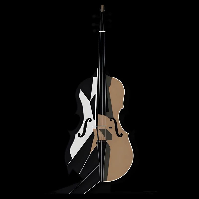 Violoncelle abstrait