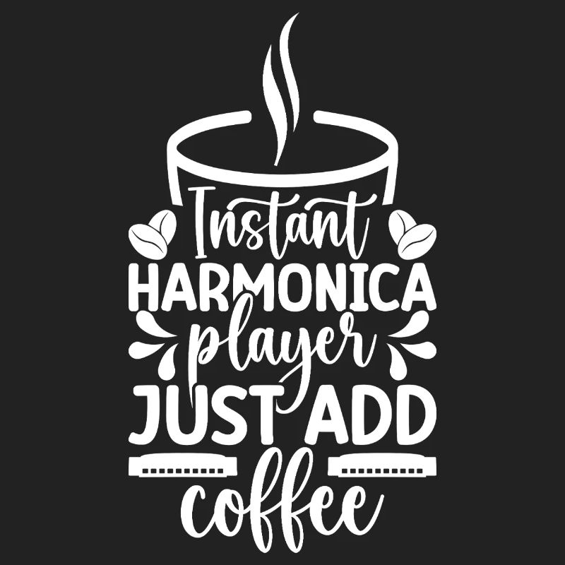 Harmonica Musican Instant Player Just Coffee