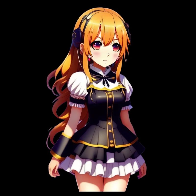 Chibi süßes Mädchen. Chibi Süßes Mädchen Aufkleber