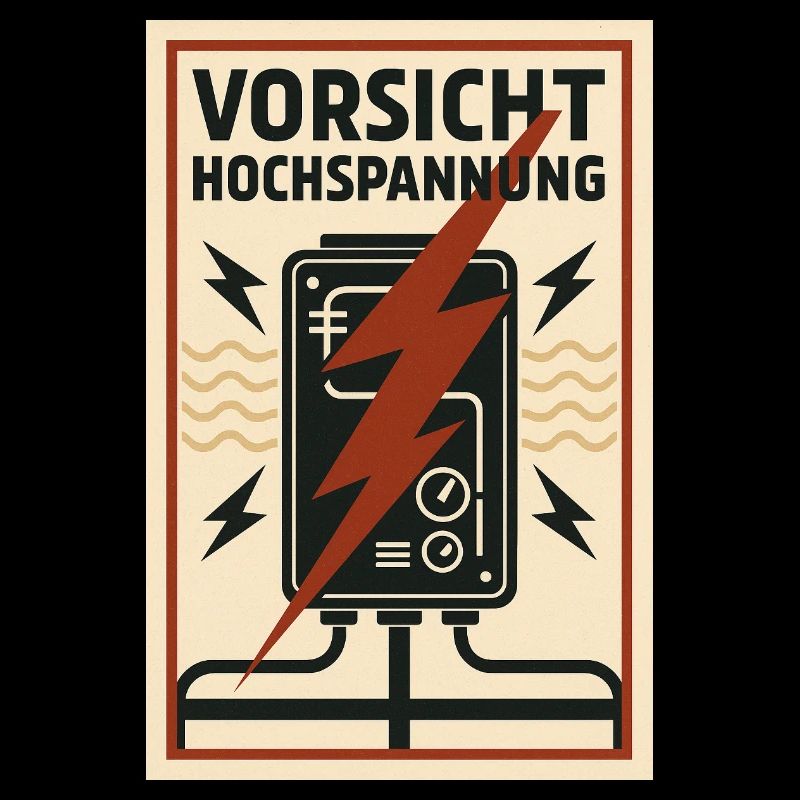 Caution High Voltage Current Warning Sign