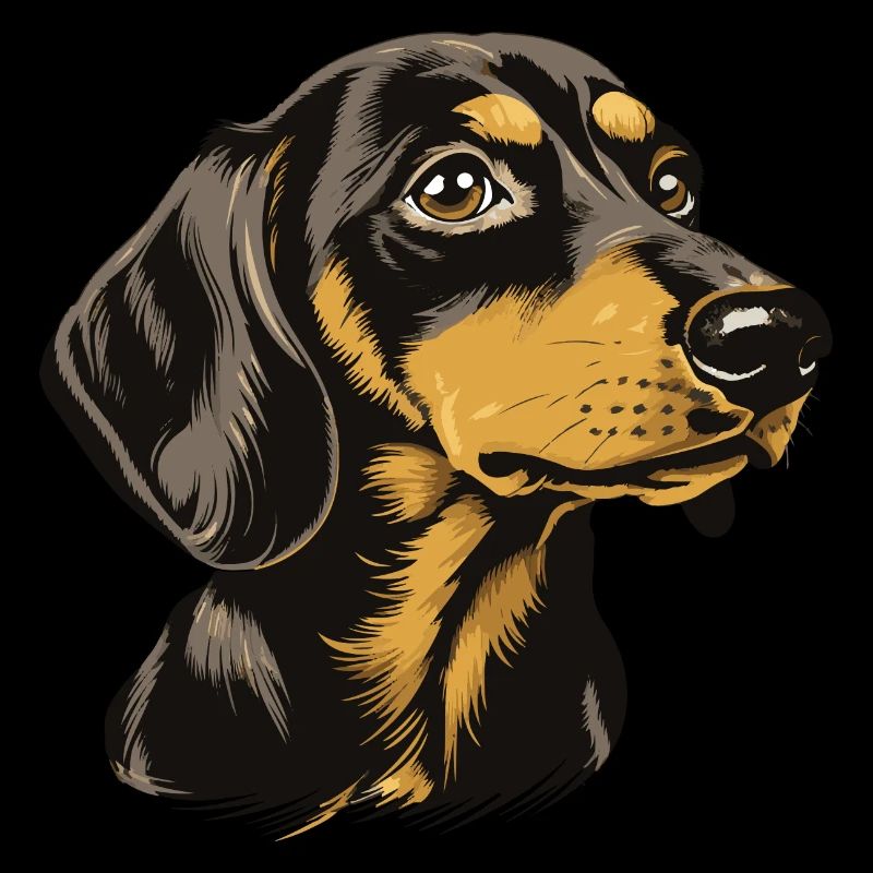 Teckel Portrait de chien teckel