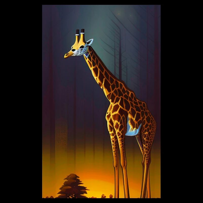 Cool Comic Drawing Giraffe Giraffa