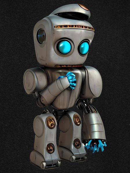 Blauäugiger Roboter