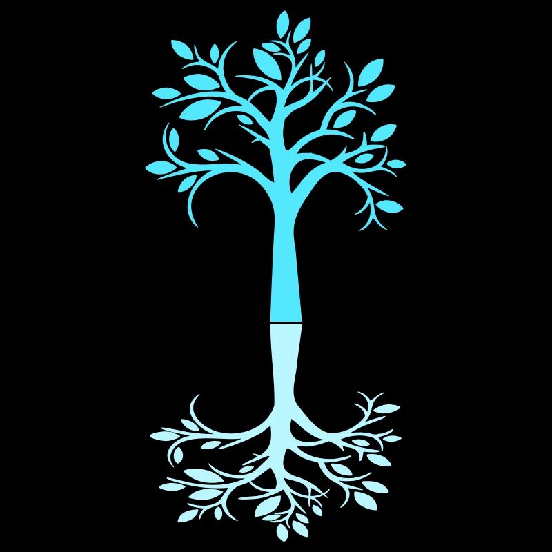 Blue Tree Forest Tree Shadow Cool Silhouette