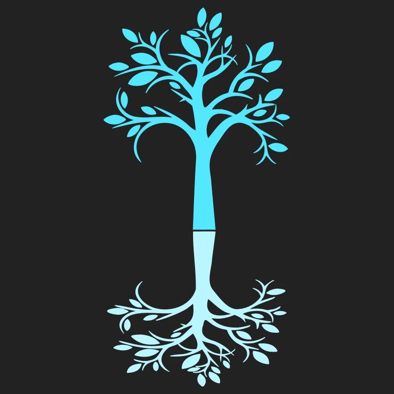 Blue Tree Forest Tree Shadow Cool Silhouette