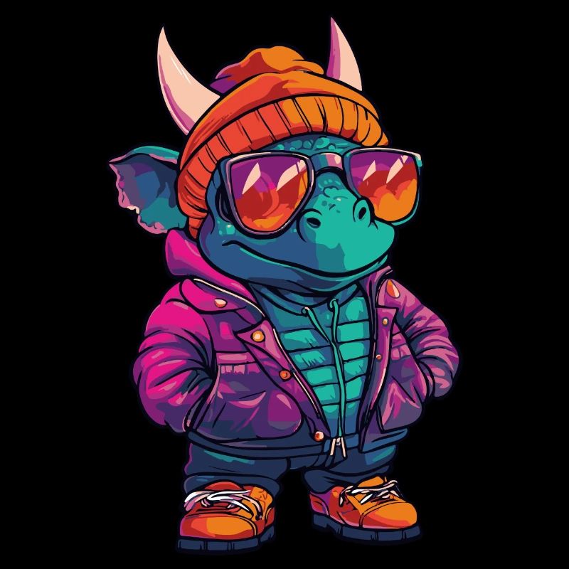 Dinosaurier triceratops Winter Comic