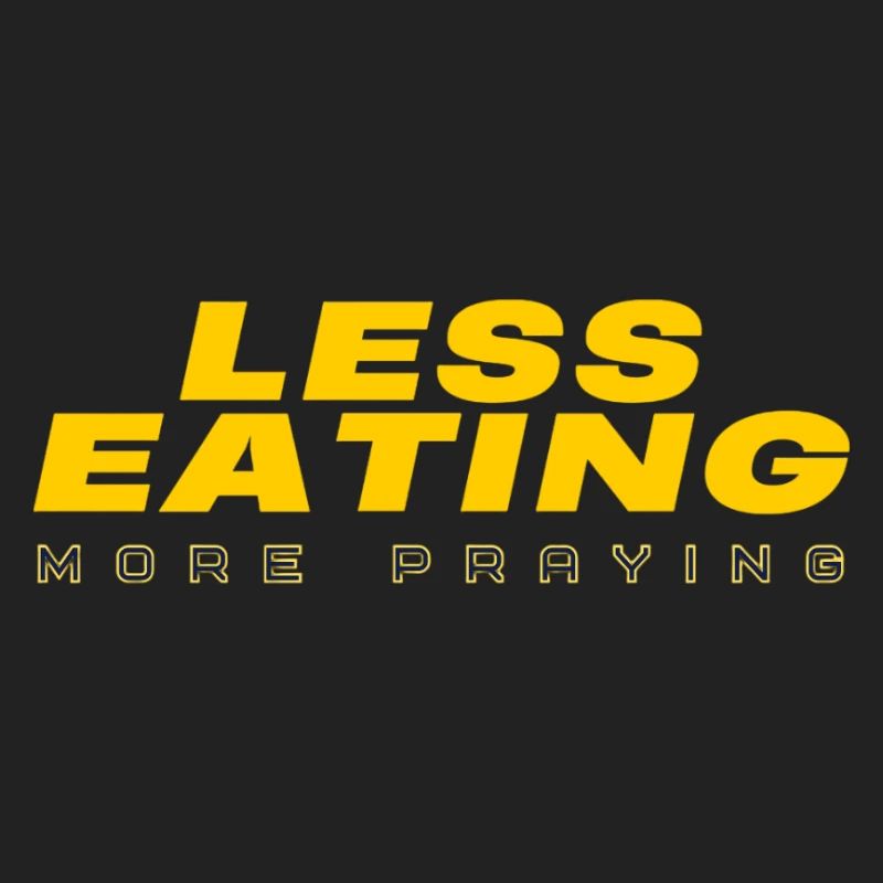 Less eating more praying: Ramadan text design