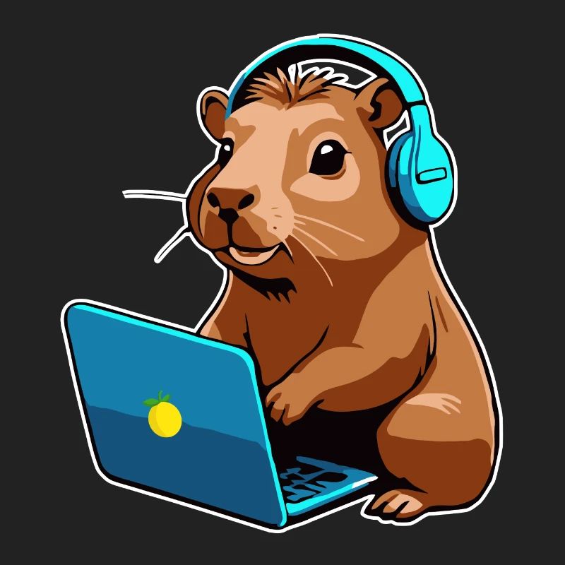 Capybara Programmierer Coder Computer