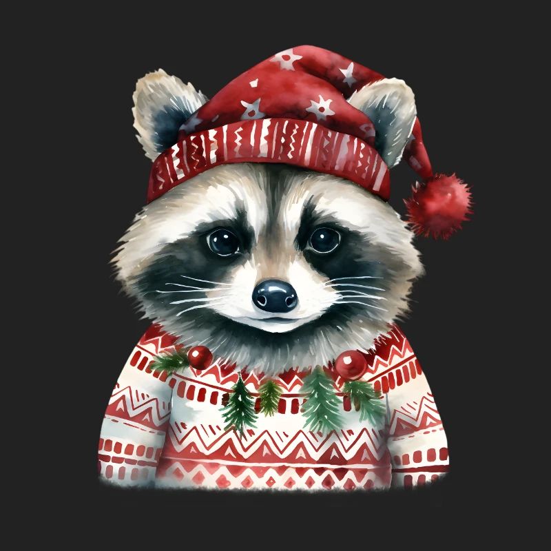 Herr Waschbär im Norweger-Pulli