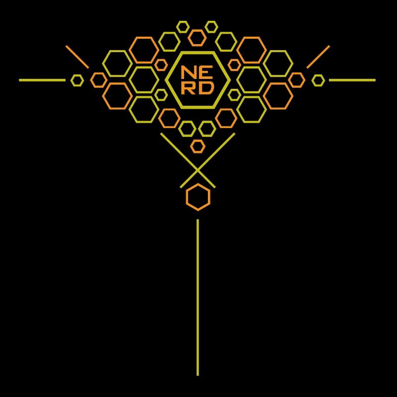 Nerd Hex Muster Gradient
