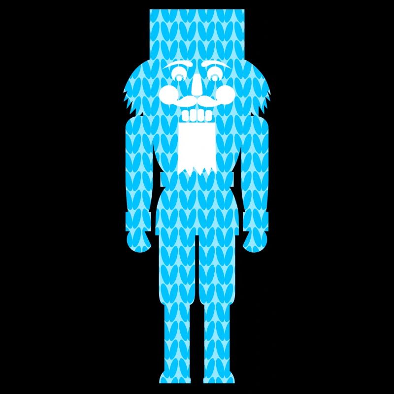 Nutcracker Knitting Pattern Pattern Blue Christmas