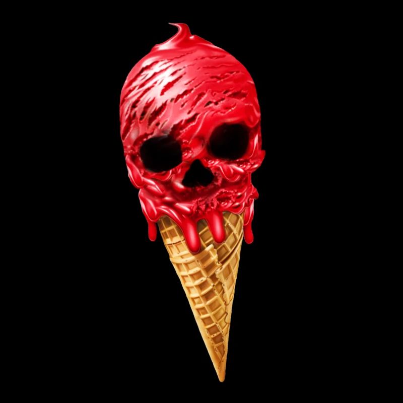 Cône de crème glacée Skull Skull Dessert