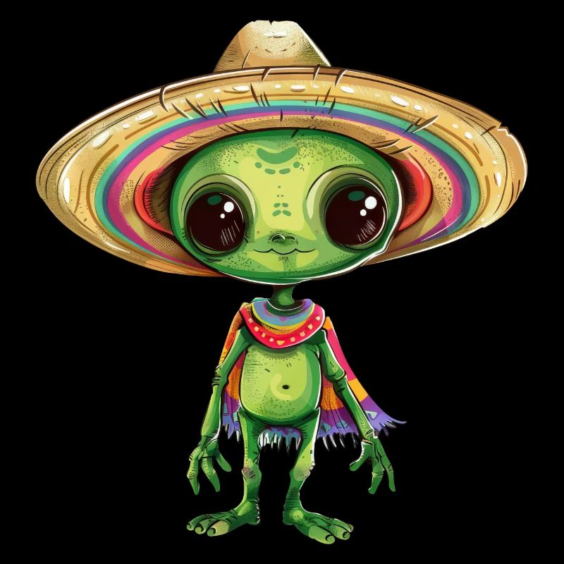 Cinco de Mayo Alien Alien Celebration Design