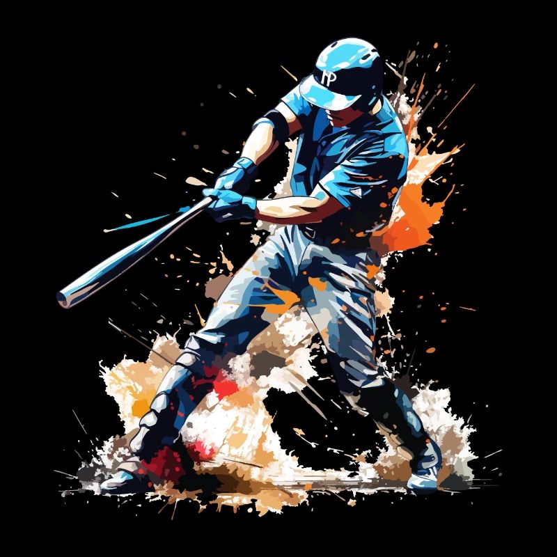 Baseball Baseball Player Home Run Bats Splash