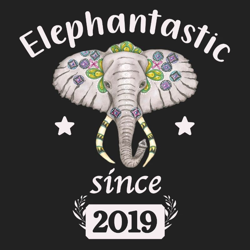 Elephantastic since 2019, elephant head decorated