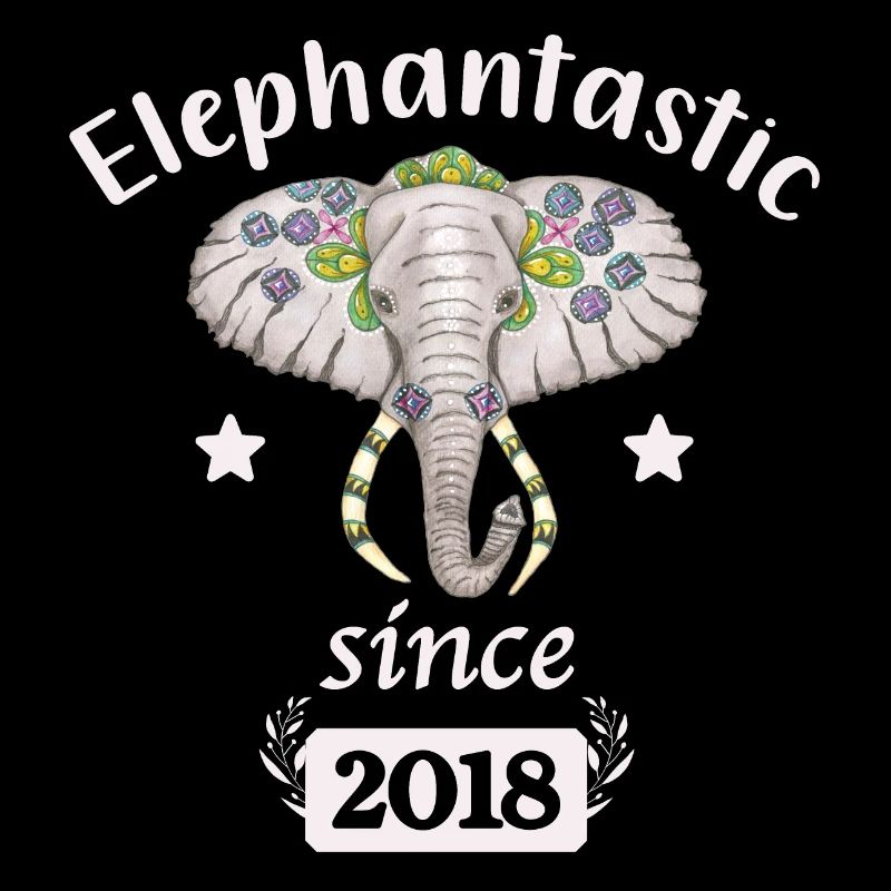 Elephantastic depuis 2018 Tête d’éléphant décorée