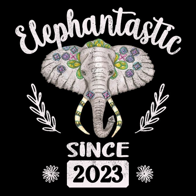 Elephantastic since 2023, Elefantenkopf geschmückt