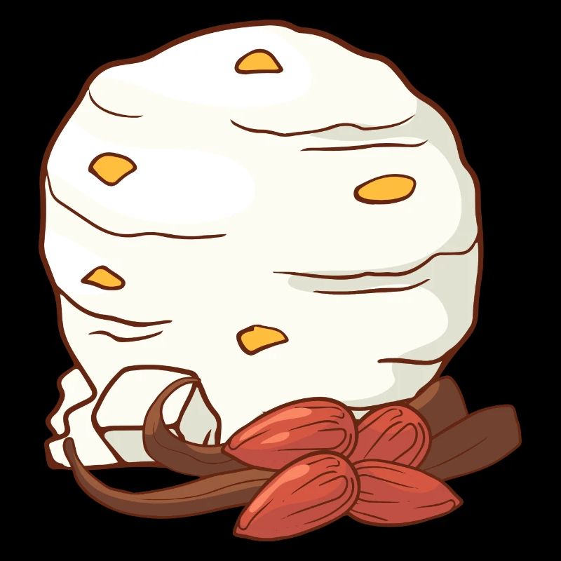 Vanille Mandel Eis Speiseeis Eiskrem Eiscreme