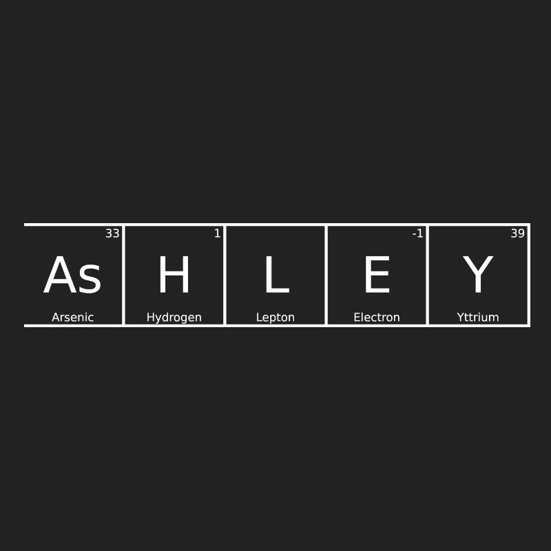 Ashley Name First Name Chemistry Periodic Table Elements