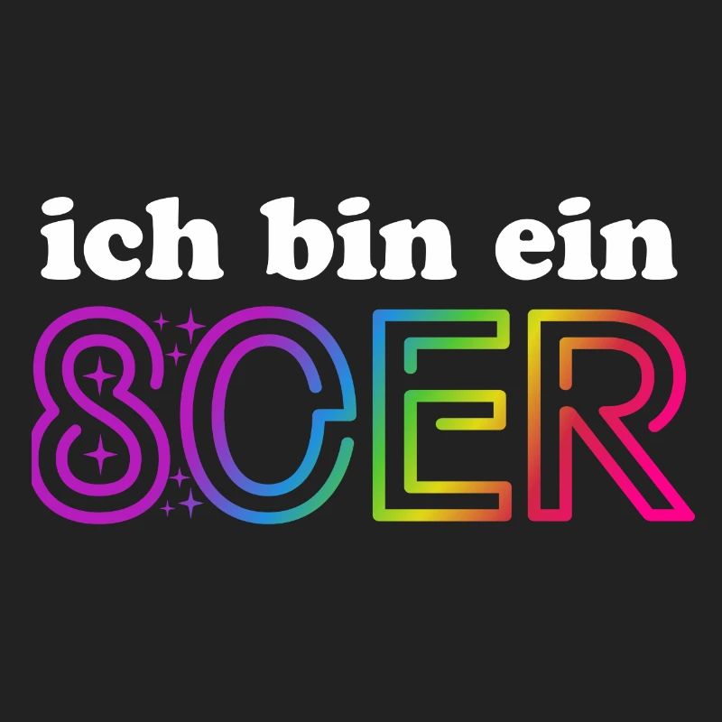 Ich bin ein 80er - bunter Regenbogen - Kostüm