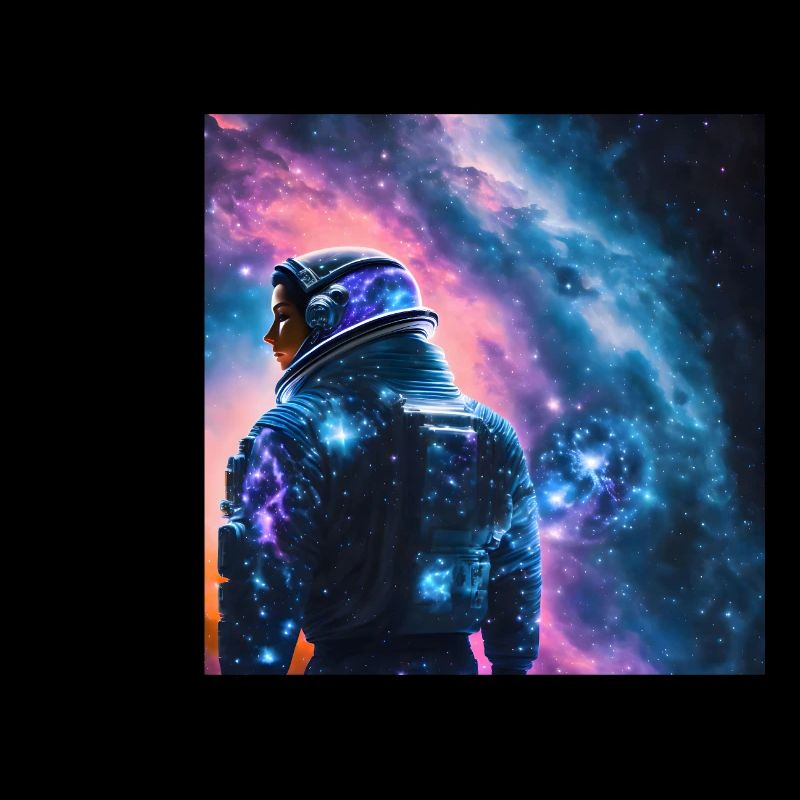 Femme astronaute dans l’espace