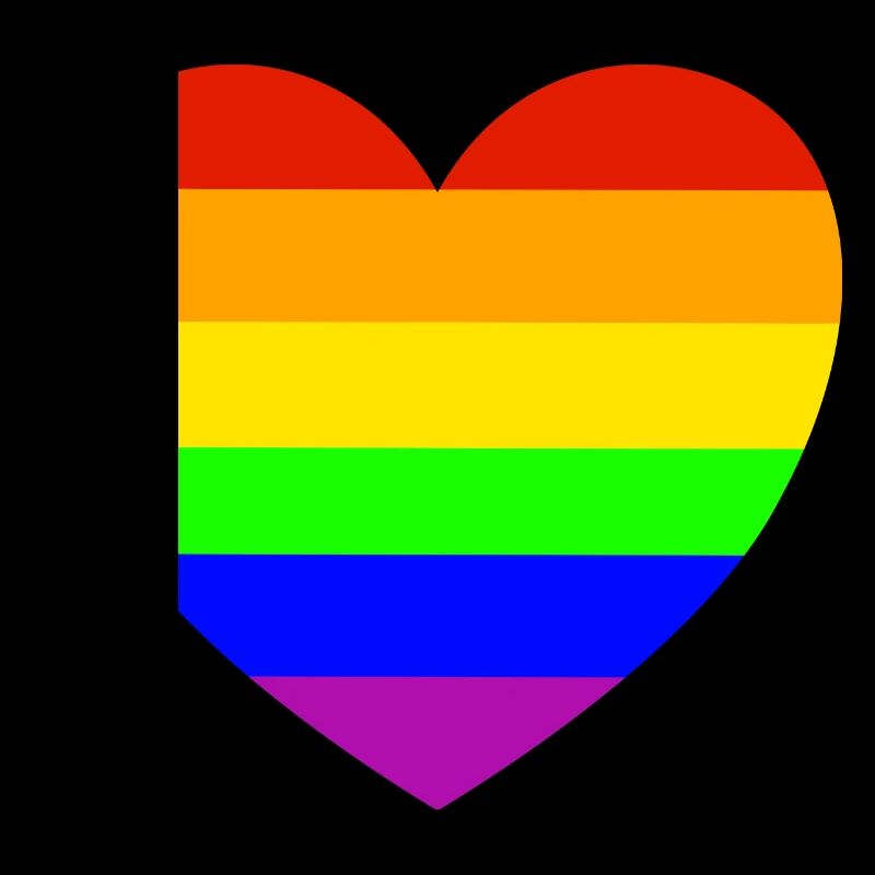 Rainbow Heart Pride Design