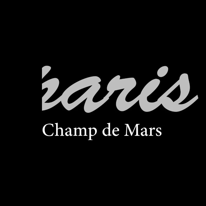 Paris Champ de Mars Vintage Script