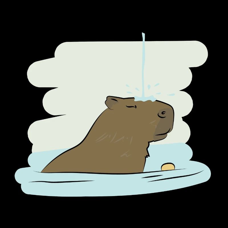 Design d’illustration « Baisers de Capybara »