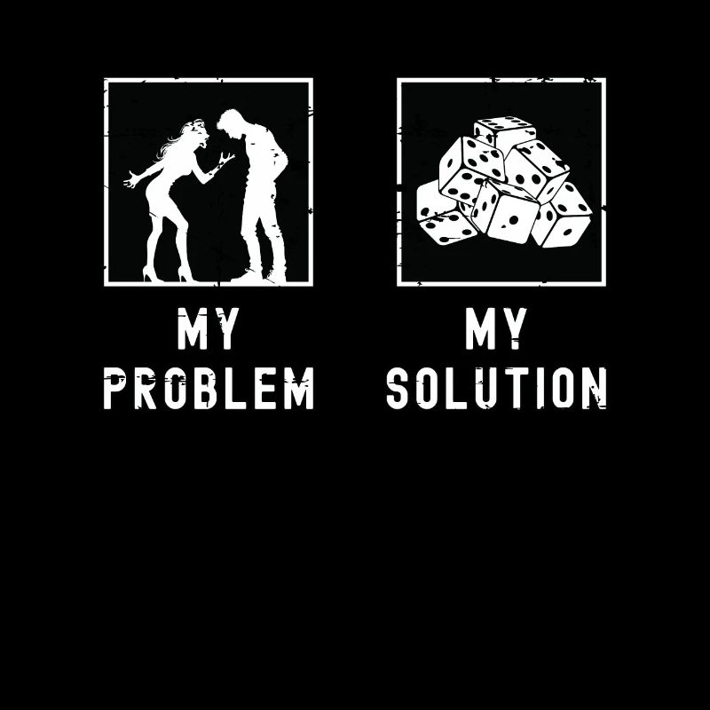 Bunco Player My Problem My Solution Pictogram Dad