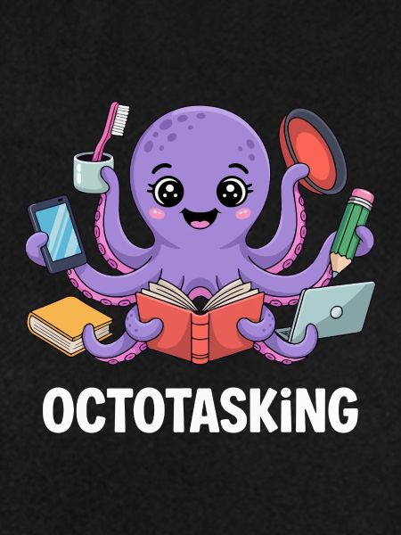Octotasking Krake im Multitasking Modus