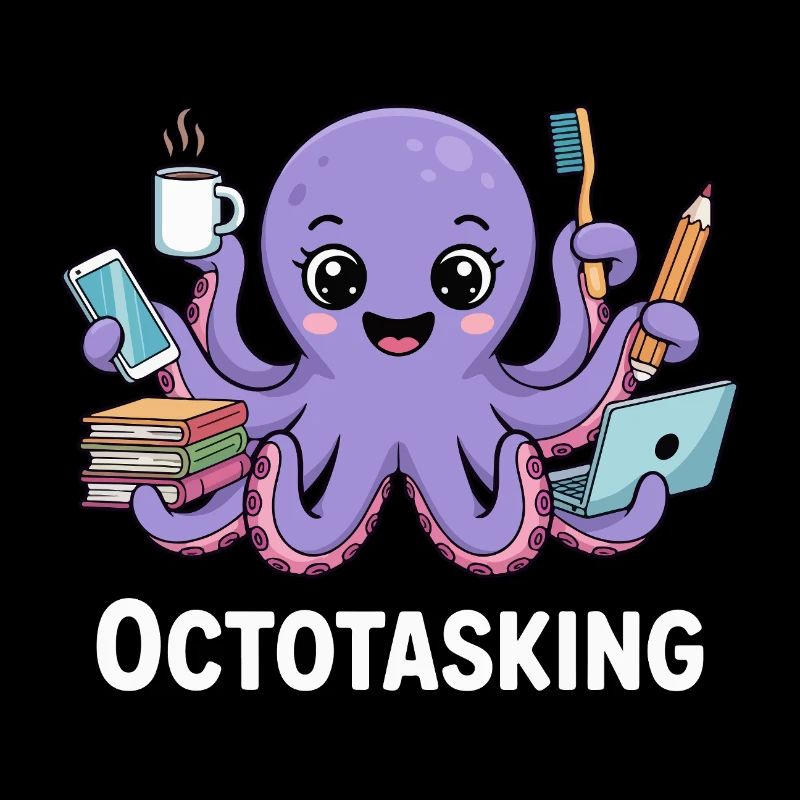 Octotasking octopus en mode multitâche