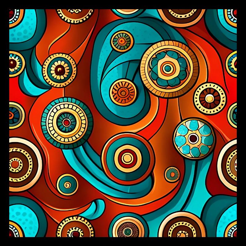 Modern Ajrakh Seamless Pattern