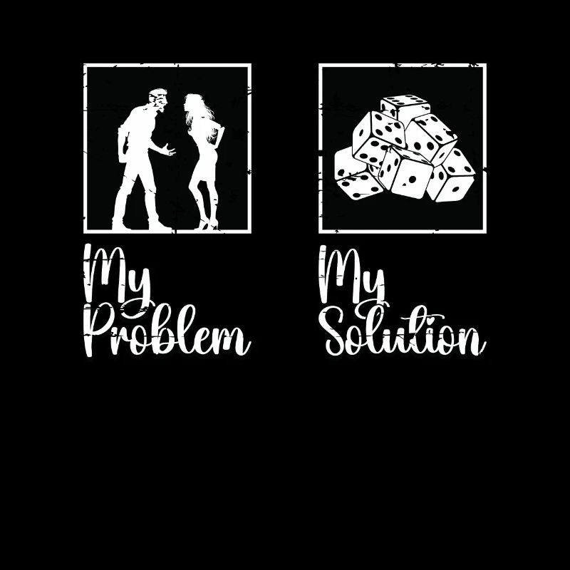 Bunco Player My Problem My Solution Pictogram Mom