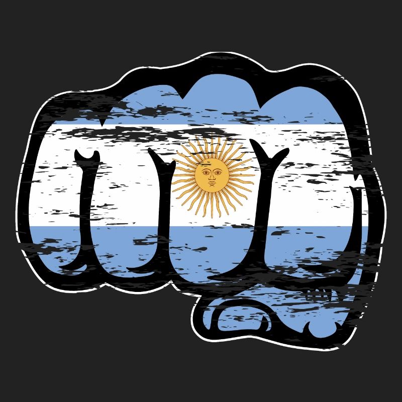 Poing du drapeau argentin utilisé