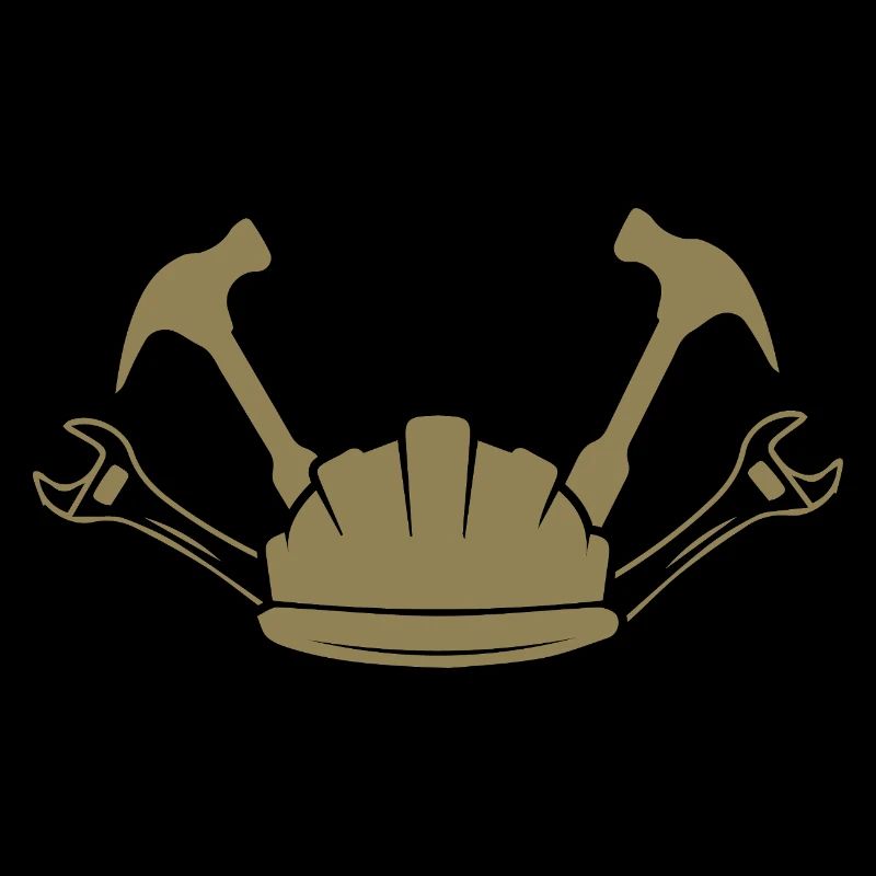 Construction Site Construction Worker Craft Helmet Silhouette