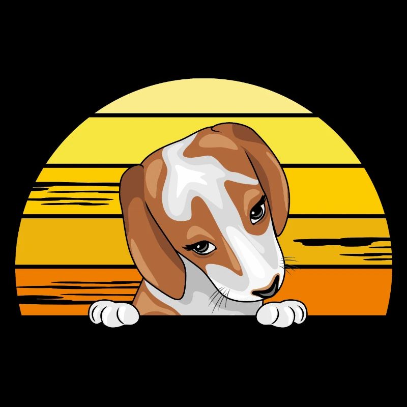 Peeking Beagle chiot