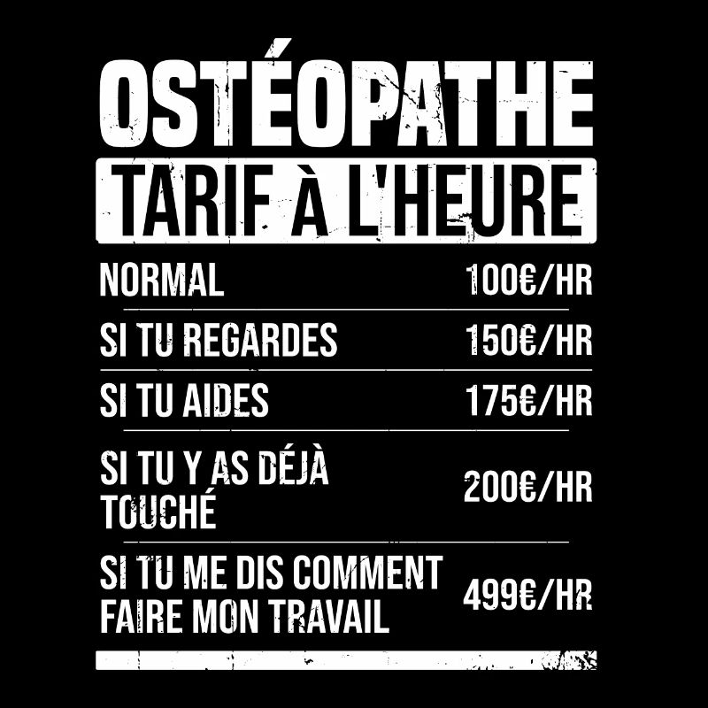 Osteopath hourly rate gift idea humor