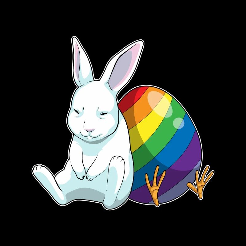 Bunny Easter Easter Egg Rainbow