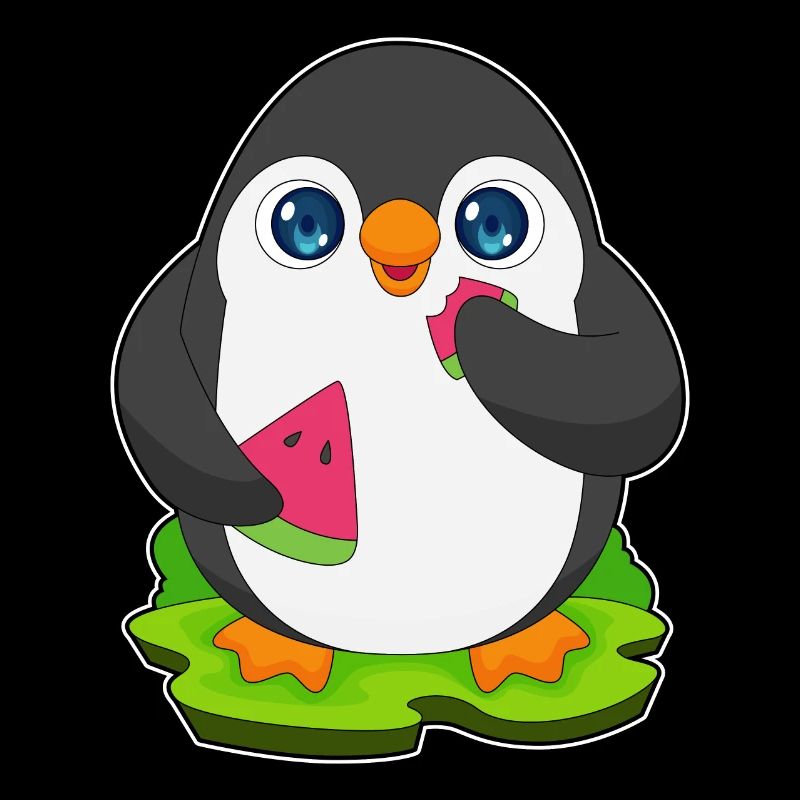 Fruit de pastèque pingouin