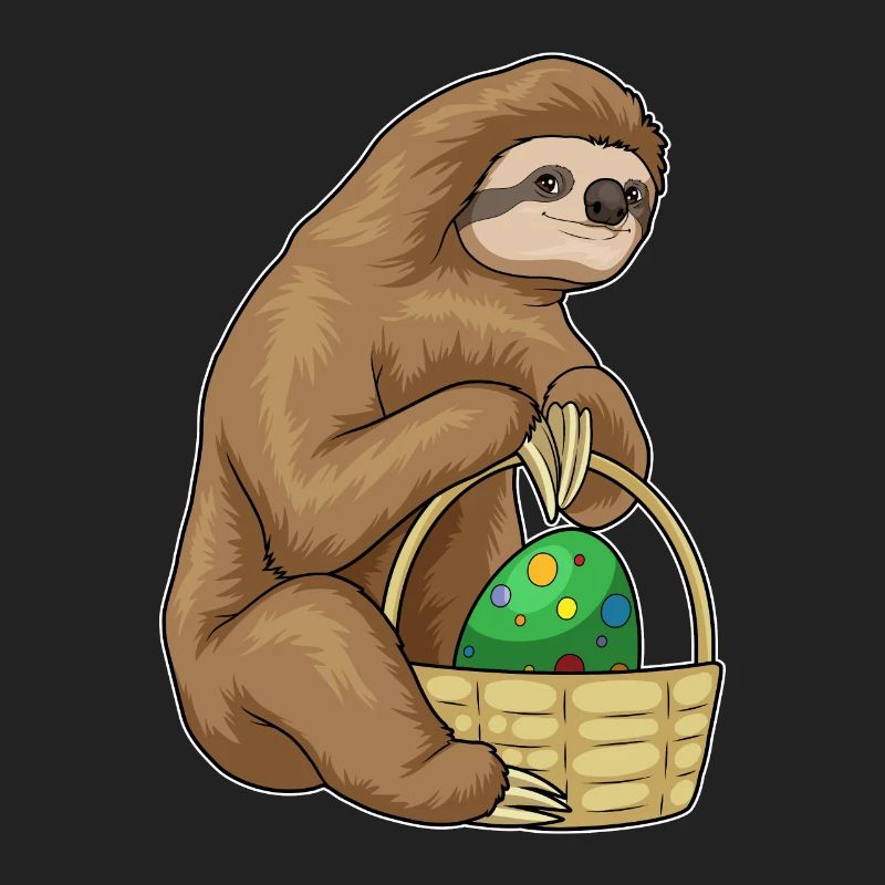 Sloth Easter Easter Egg Basket