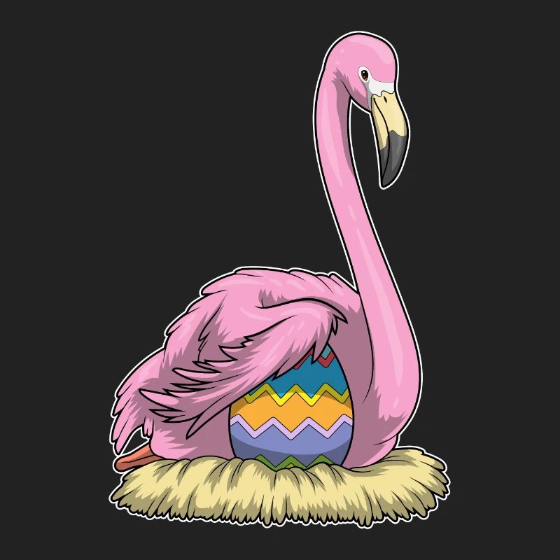 Flamingo Easter Easter Egg Nest