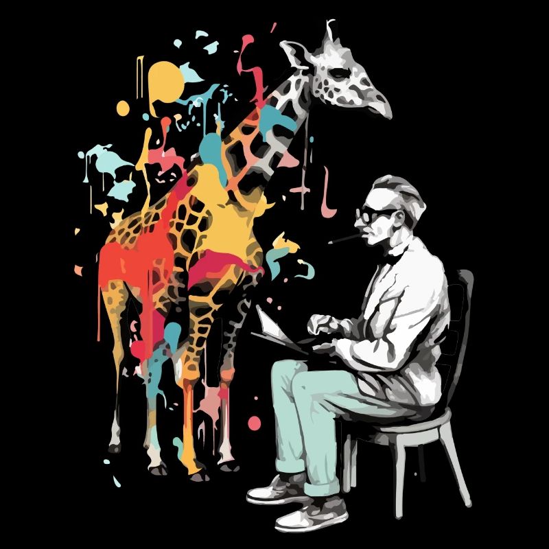 Harry the painter and the giraffe