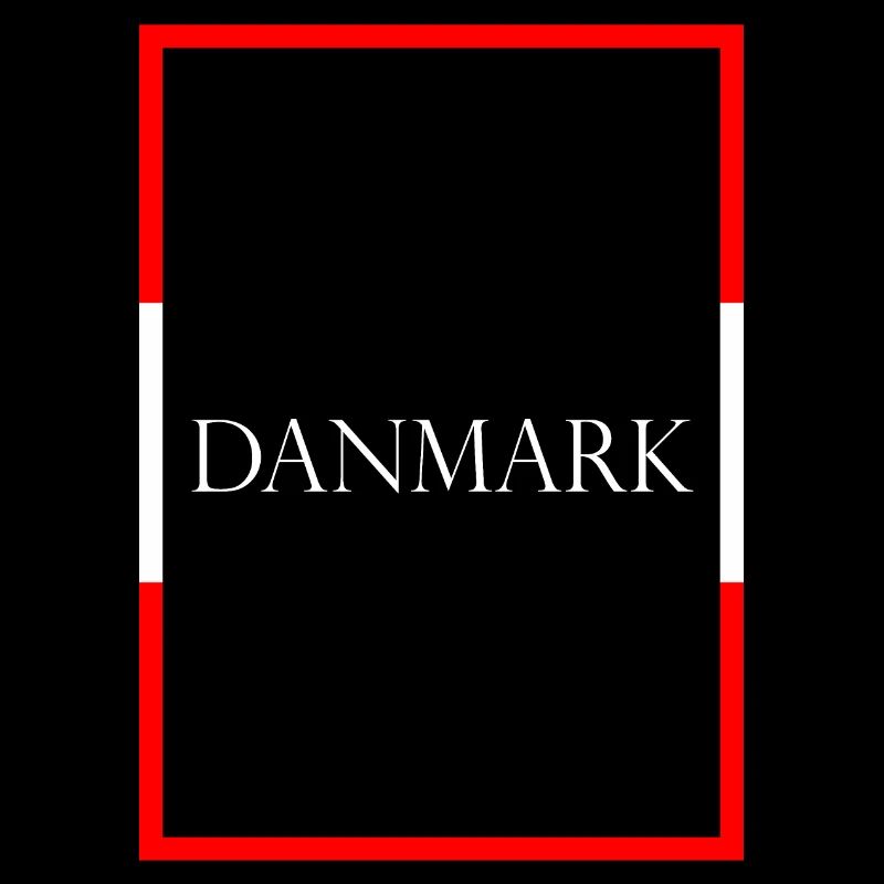 Denmark Danmark, Statement lettering with flag