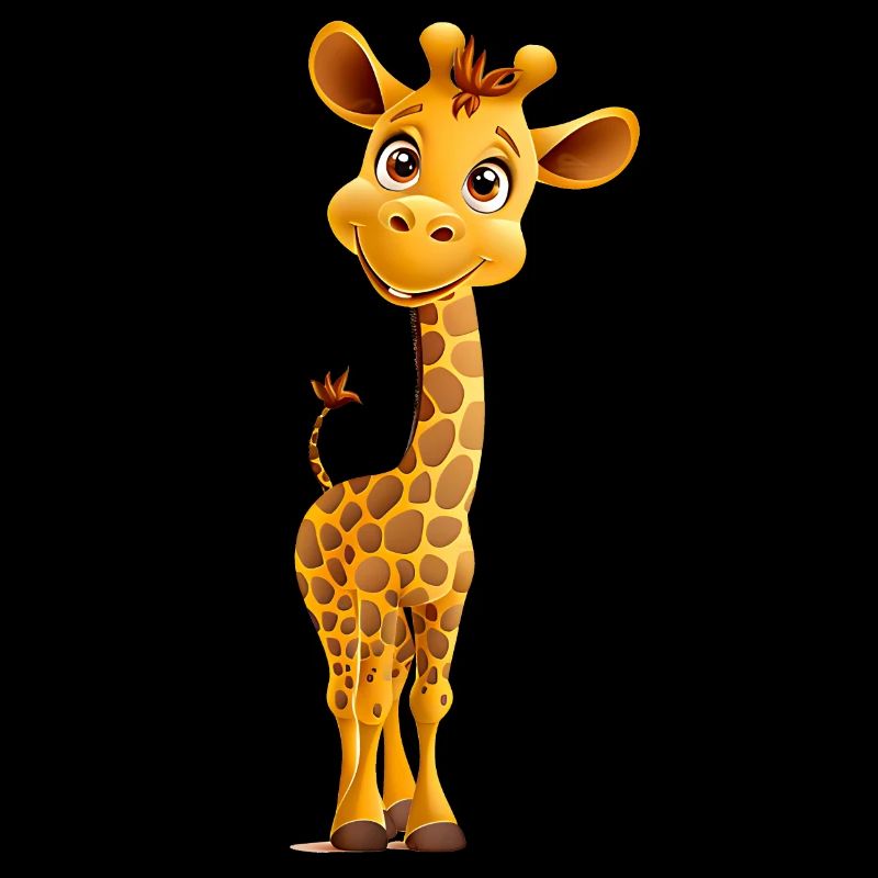 Lustige Giraffe, sanfter Riese der Savanne