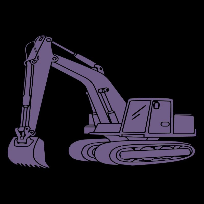 Excavator Driver Silhouette - Construction Equipment Operator