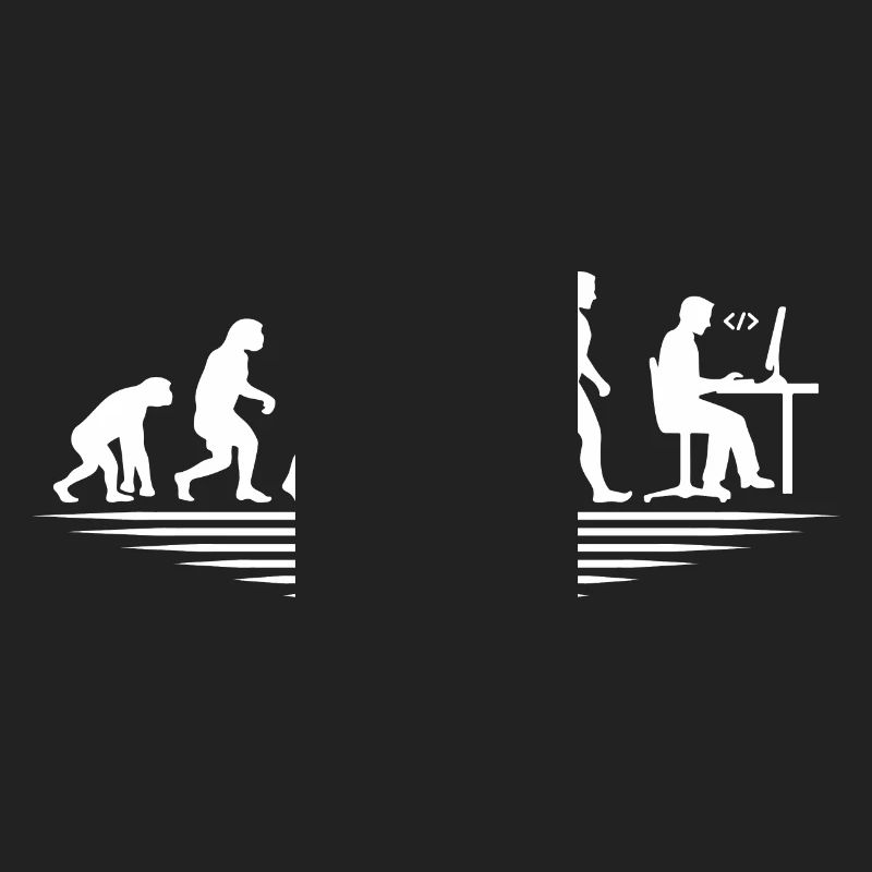 Coffee Coding Evolution Codeur Développeur Nerd Coffe