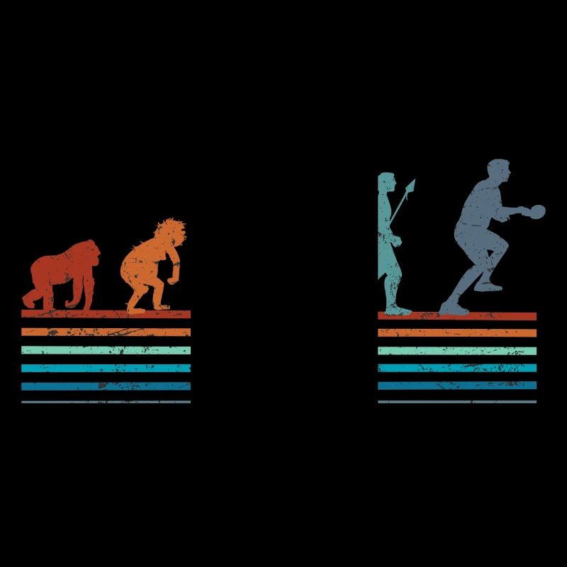 Vintage Retro Evolution Ping Pong